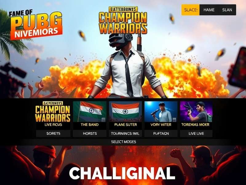 PUBG Champion Warriors gameplay screenshot showing battle royale action